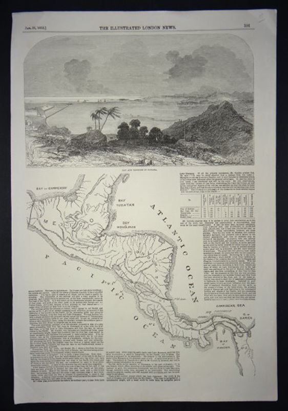 Vista de Puerto Bahía (Panamá, América del centro),1852