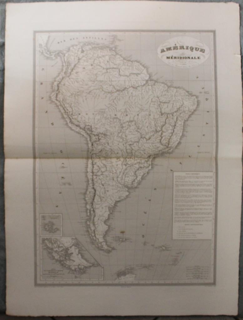 Gran mapa de América del Sur, 1837. Berthelemier/Montemont/Aubree