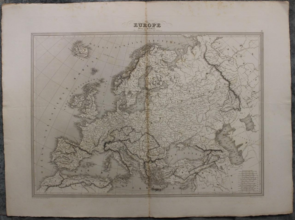 Gran mapa de Europa, 1833. Monin/Montemont