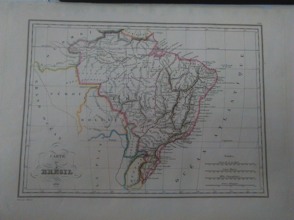 Mapa de Brasil, 1836. Malte-Brun/Thierry