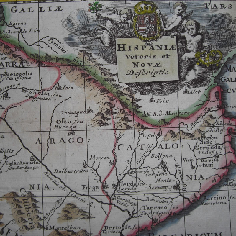 Mapa de España y Portugal, Bruzen, 1739