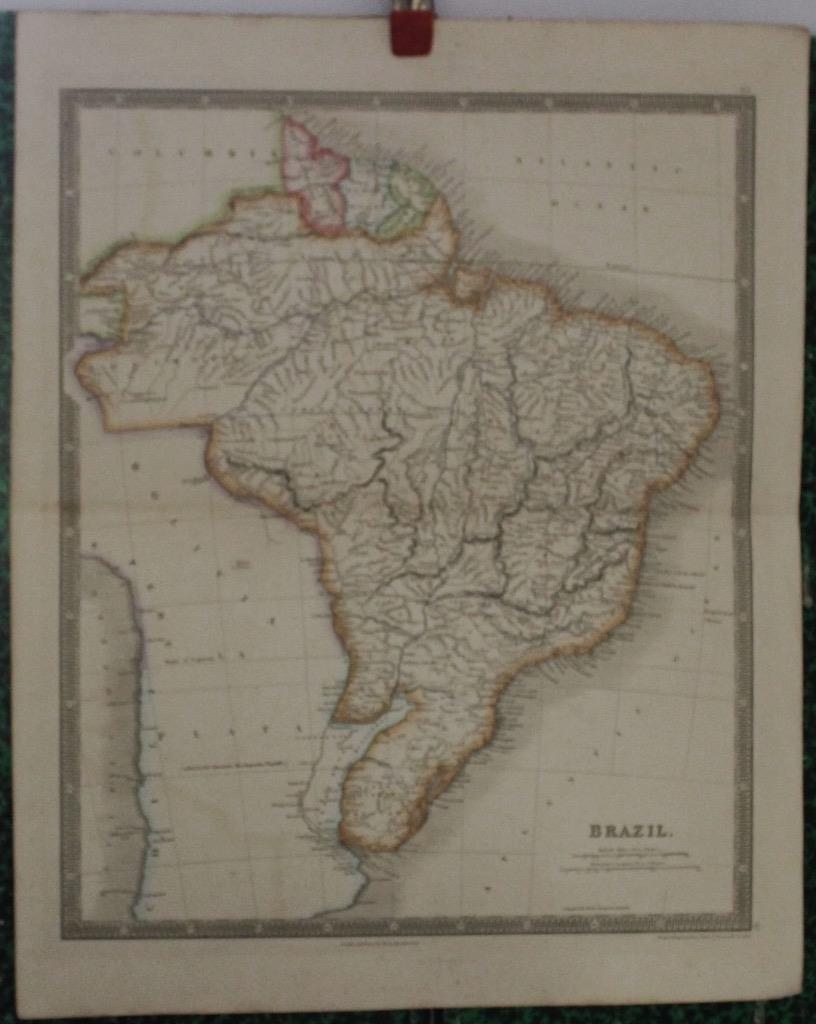 Mapa de Brasil, 1841. Jonh Dower