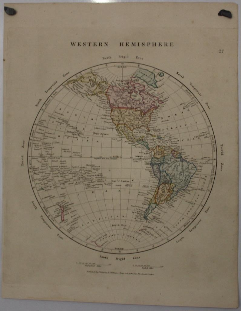 Mapa de América (Hemisferio occidental), 1841. Arrowsmith