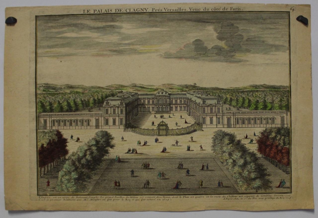 Vista del Castillo de Clagny (Versalles), 1705. De Fer