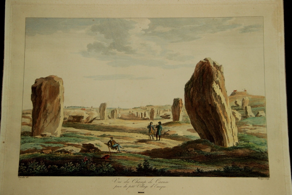 Vista de Carnac (Francia), circa 1800.  Piringer/Vauzelle