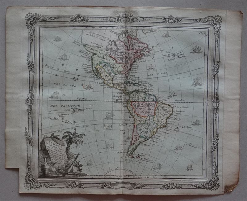 Mapa de América, 1766. Brion de la Tour/Desnos