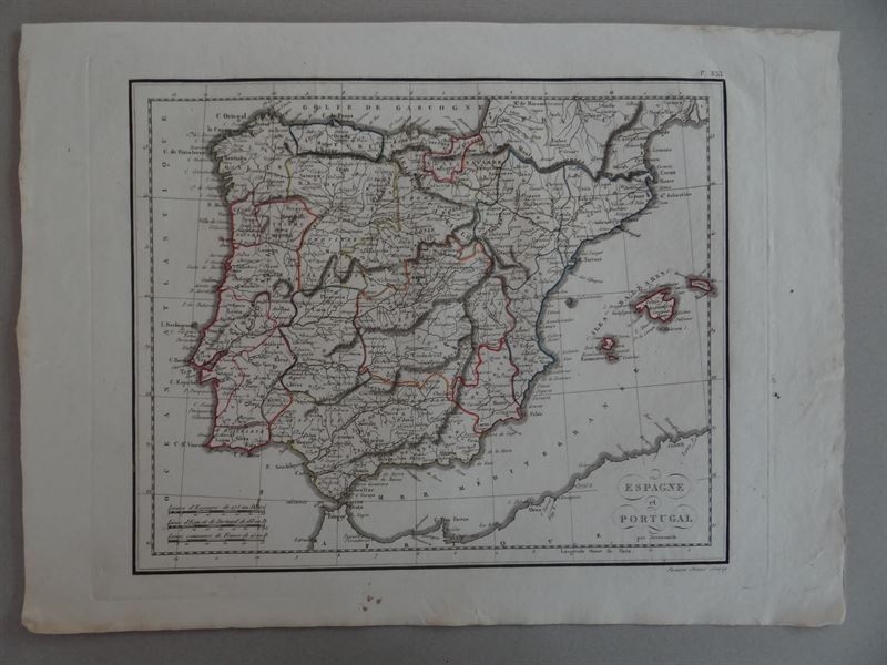 Mapa de España y Portugal, circa 1800. Arrowsmith