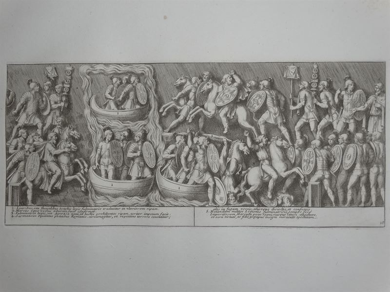 Escena de la columna romana del emperador Marco Aurelio, nº25, 1704. Pietro Bartoli/Giovani Bellori