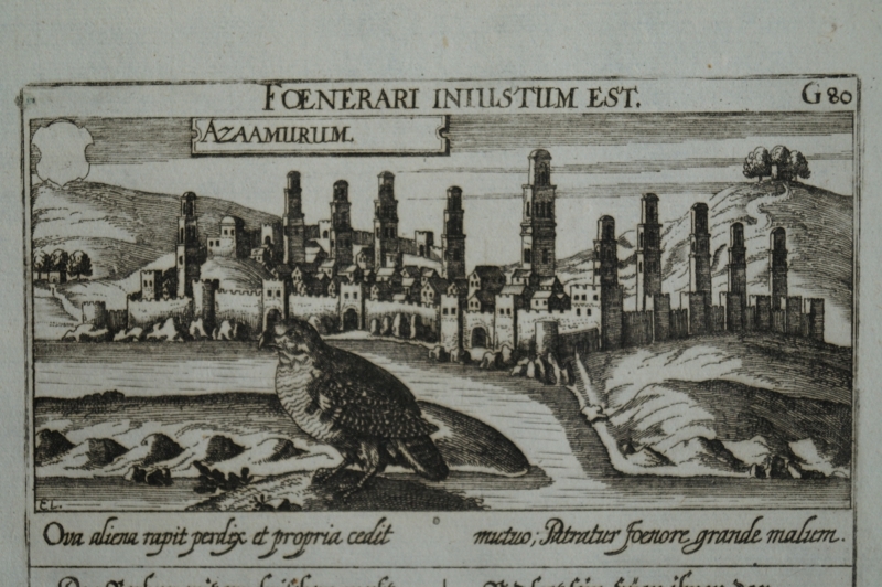 Vista de la ciudad de Azemmour (Marruecos), 1640. Daniel Meisner