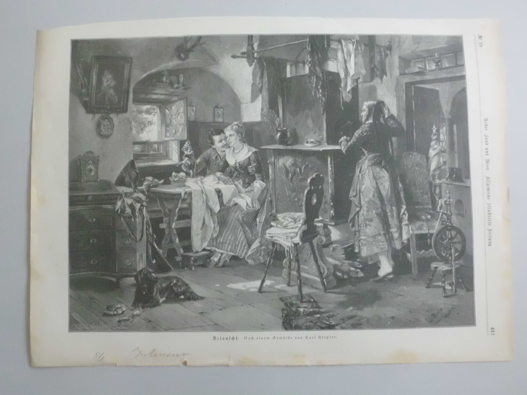 Cazador ofreciendo su captura a una dama, 1886