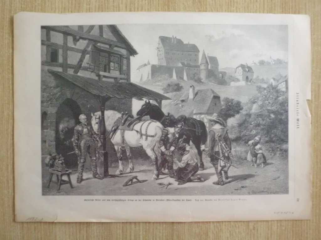 Herrero y caballos, 1892