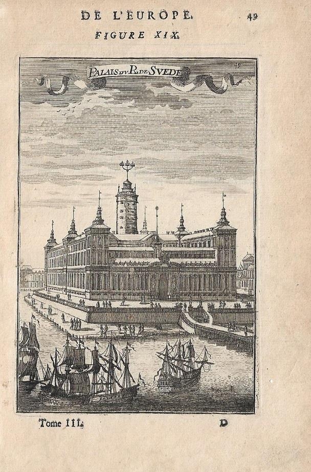 Vista del Palacio Real de Estocolmo (Suecia), 1683. Mallet