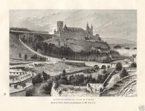 Vista del  Alcazar de Segovia y el Valle del Eresma (España), 1876. Taylor