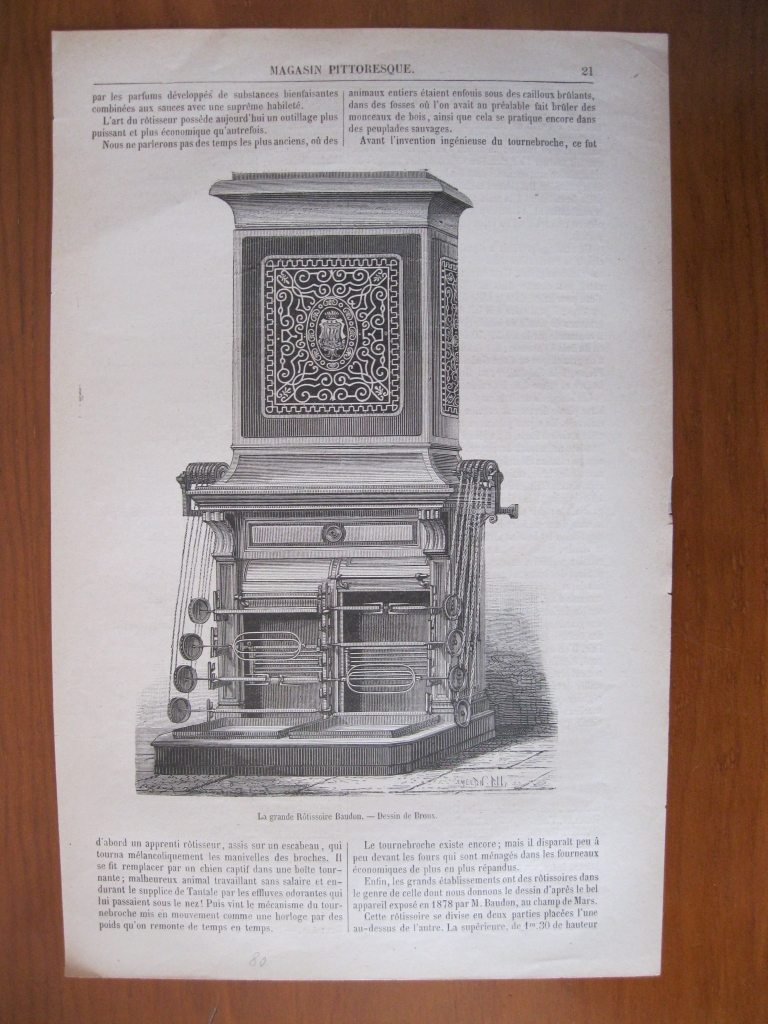 Maquina de asar o Rotissoire, 1880