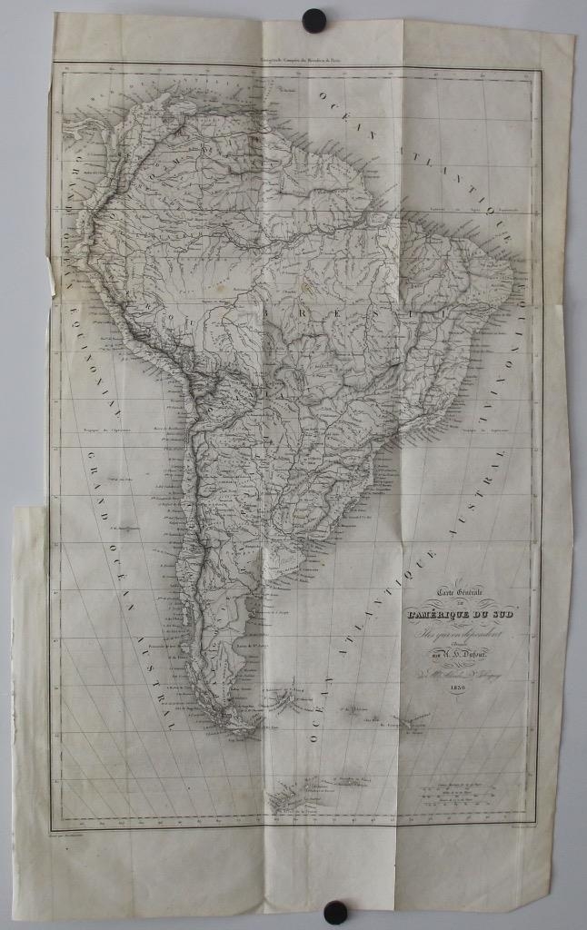 Mapa de América del Sur, 1836. Dufour/ Orbigny