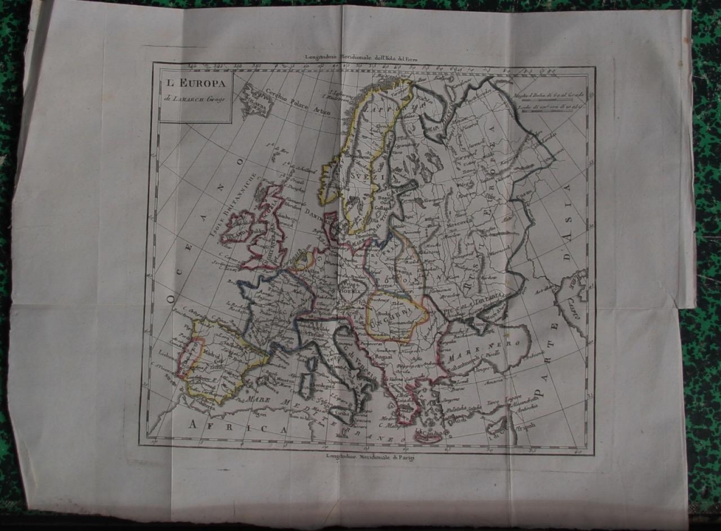 Mapa de Europa, 1840. Lamarch