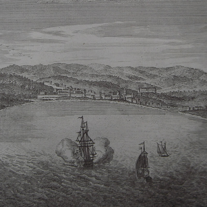 Vista de la capital de la isla portuguesa de Madeira, Bellin, 1747