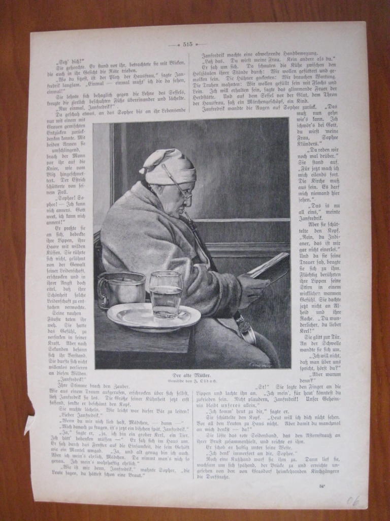 El viejo molinero leyendo, 1906. Anónimo