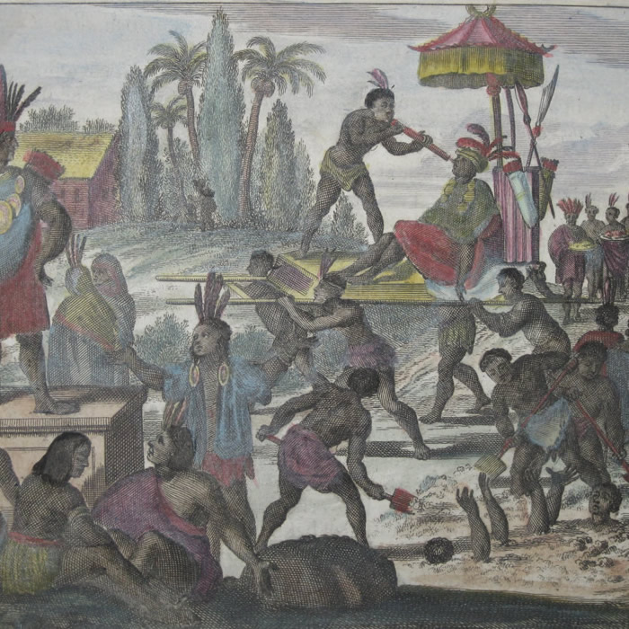 Ritual indígena en Sudamerica de Montanus, 1671