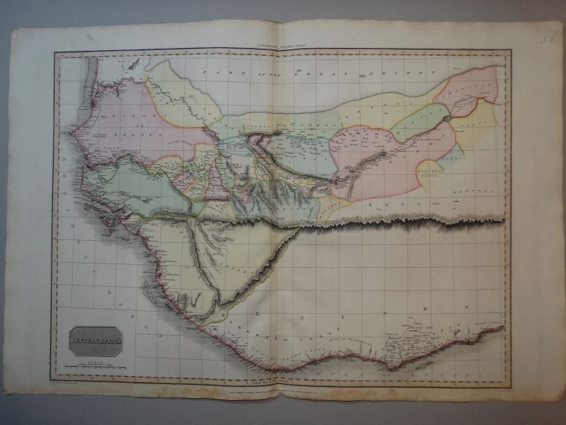 Gran mApa de África occidental, 1815. Neele Pinkerton