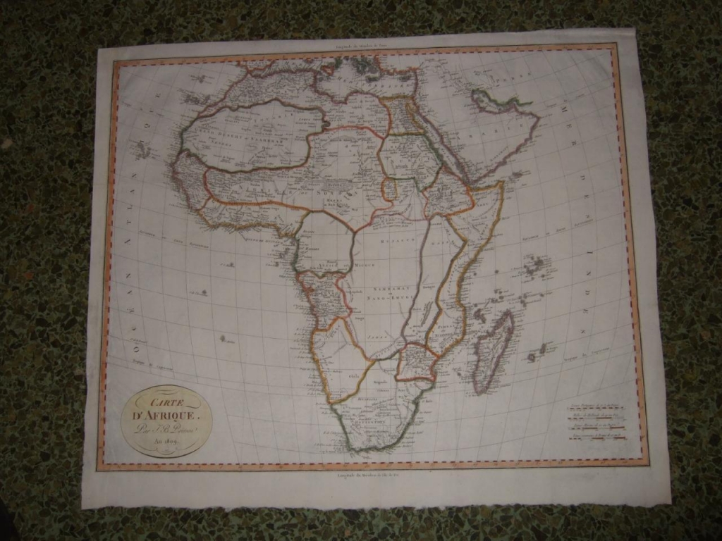 Gran mapa de África, 1809. Poirson