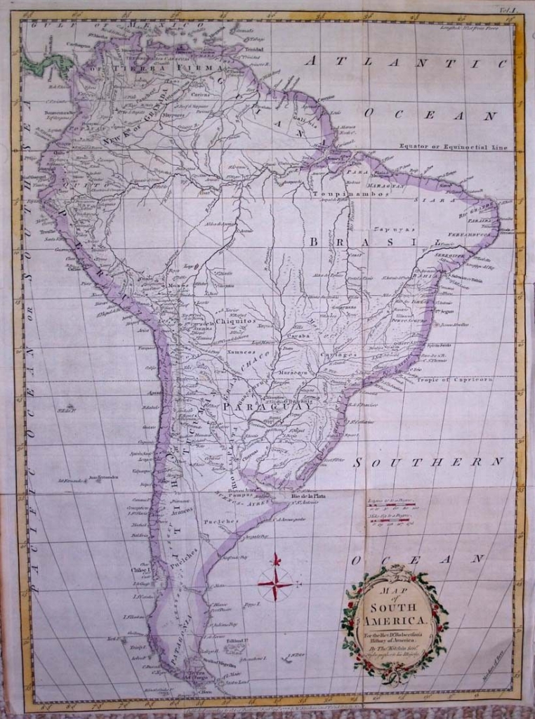 Gran mapa de América del Sur, 1777. Thomas Kitchin