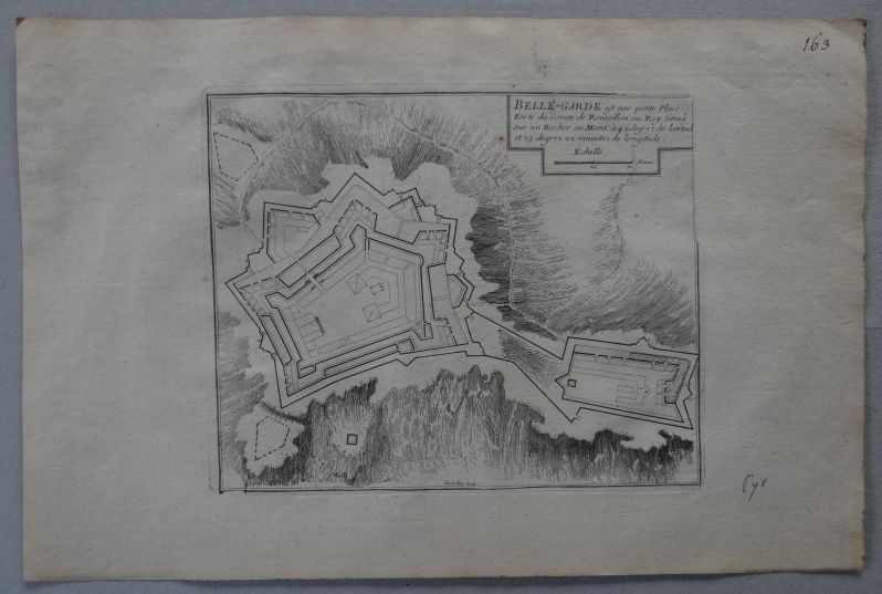 Plano del fuerte de Bellegarde (Roussilon, Francia), ca. 1750. Anónimo