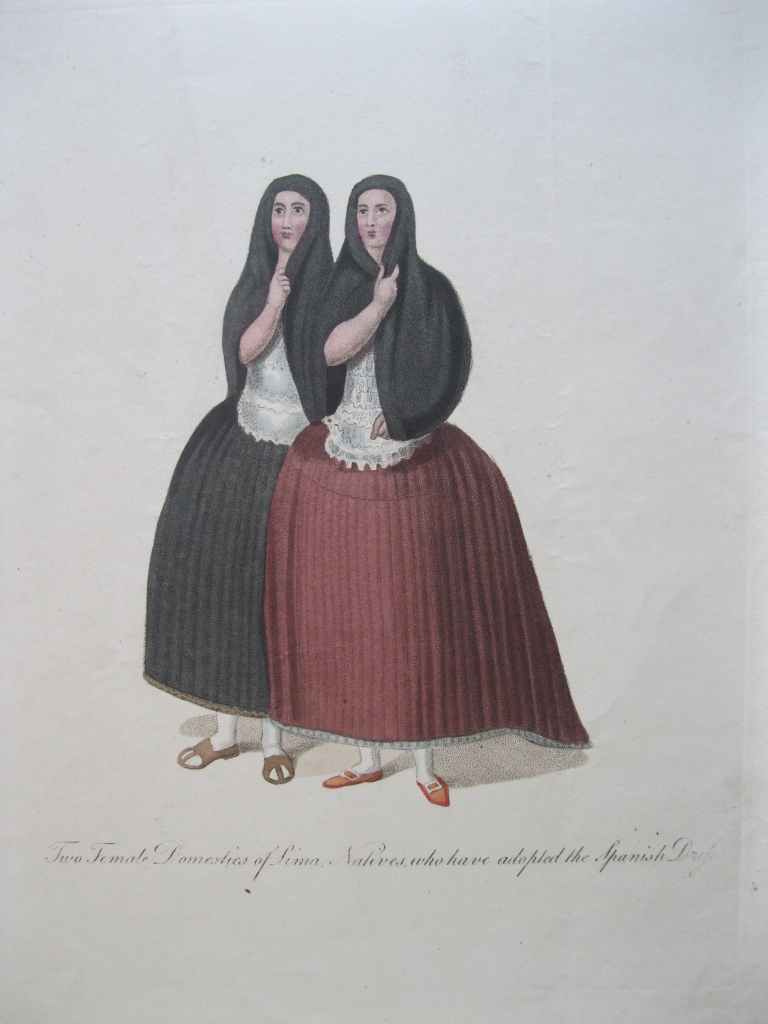 Dos mujeres sirvientes de Lima (Perú, América del sur), ca. 1850. Anónimo