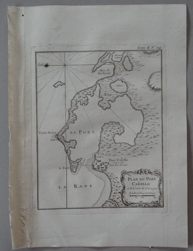 Mapa de Puerto Cabello (Venezuela), 1764. Bellin