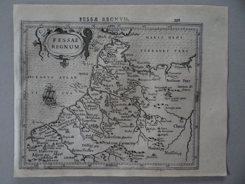 Mapa de Fez (Marruecos, África), 1610. Mercator/Hondius