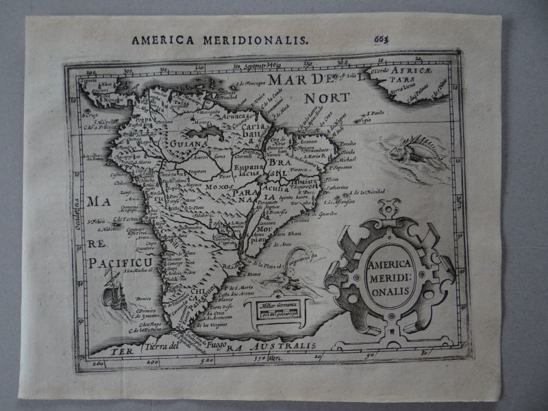Mapa de América del Sur, 1610. Mercator/Hondius