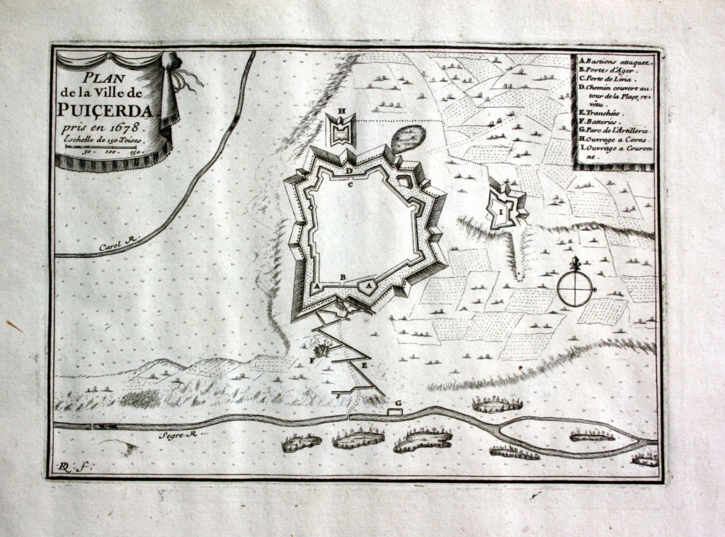 Fortaleza de Puigcerdá y alrededores  (Gerona, España), 1680. Beaulieu