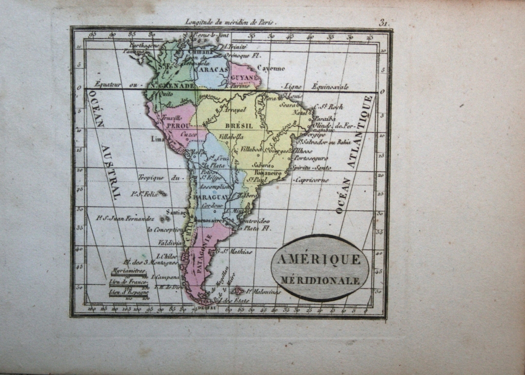 Mapa de América del Sur, 1821. Maire / Tardieu-Denesle