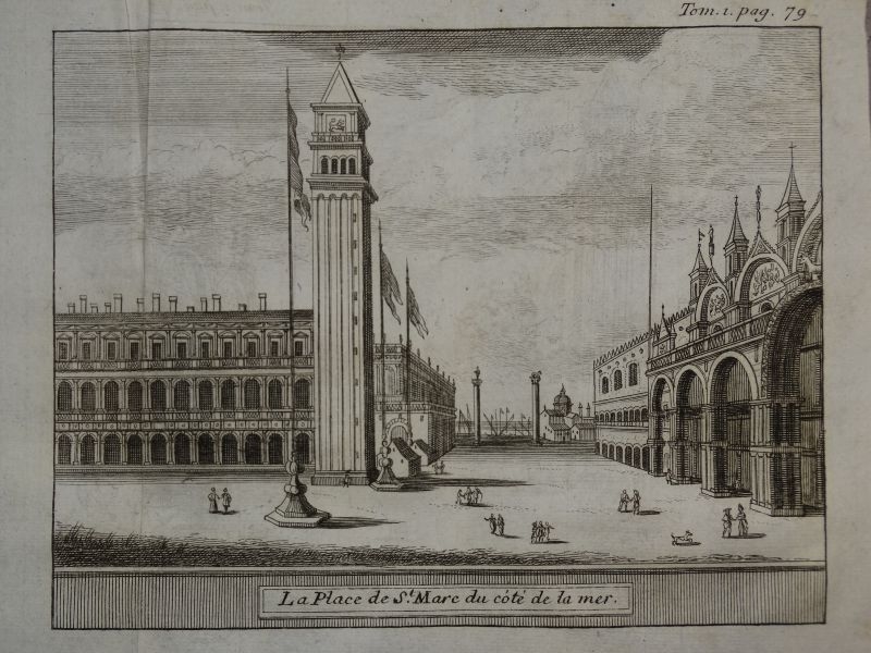 Vista de la Plaza de San Marcos de Venecia, Italia, Europa, 1743. Rogissart/ Mortier