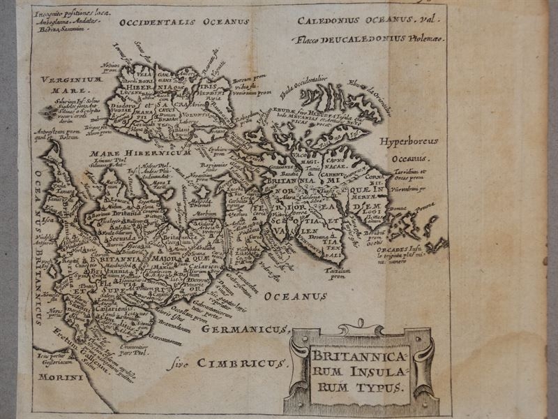 Mapa de las Islas Británicas,  Irlanda y reino Unido, Europa, 1705. Clüver