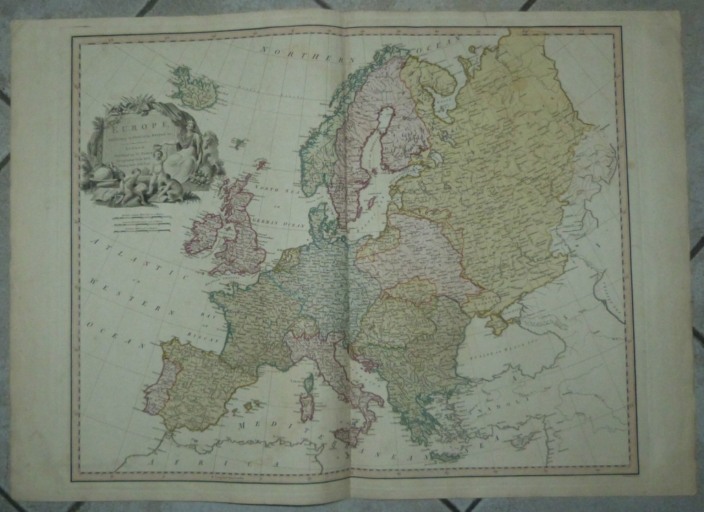 Gran mapa de Europa, 1791. William Faden