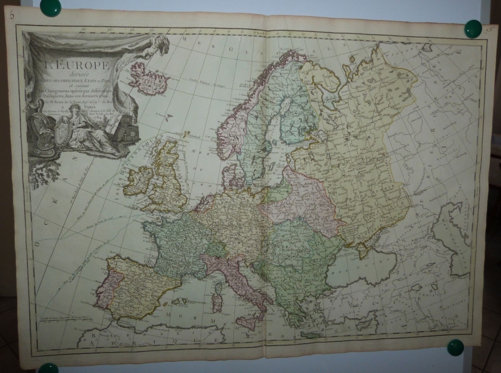 Gran mapa de Europa, 1784. Brion de la Tour