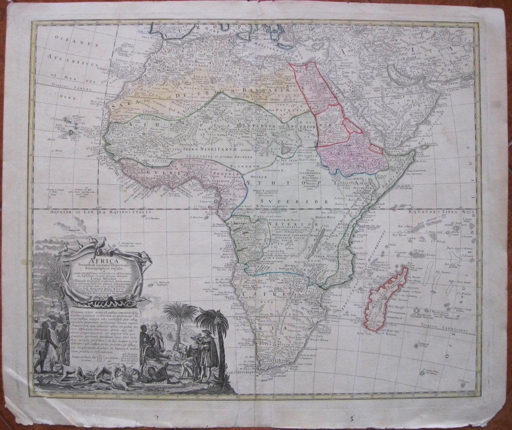 Gran mapa de África, 1735. Homann