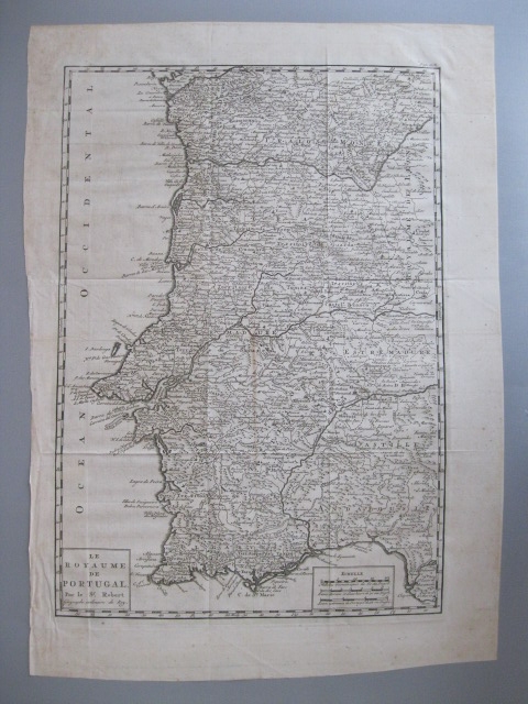 Mapa de Portugal, 1773. Vaugondy