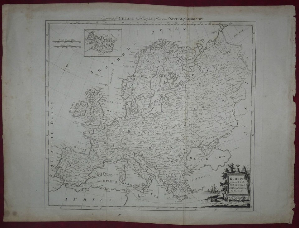 Mapa de Europa, 1785. Conder