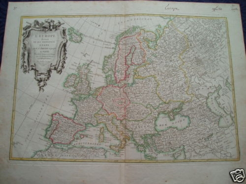 Gran mapa de Europa, 1762. Janvier/Lattré
