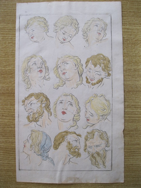 Estudio de las expresiones y emociones del rostro humano, 1679. Sandrart