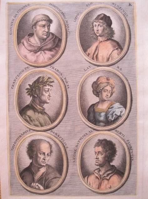 Retratos de artistas II, 1679. Sandrart