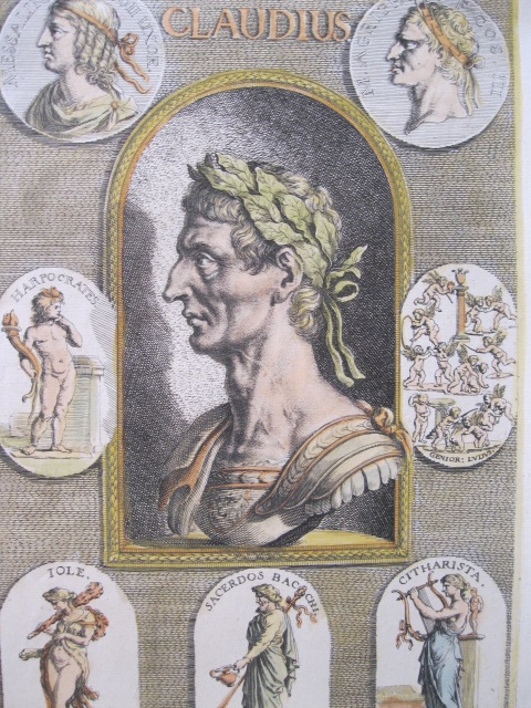 Retrato del emperador romano Claudio, 1679. Sandrart