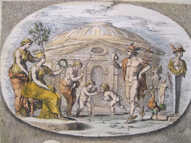 Escenas del dios romano Mercurio, 1679. Sandrart