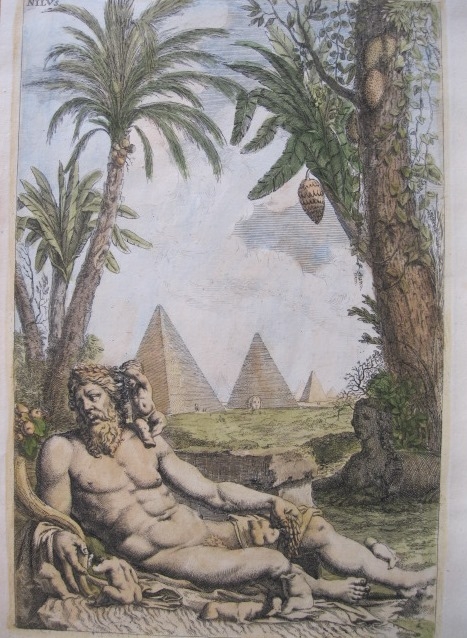 Estatua del dios romano Nilo, 1679. Sandrart