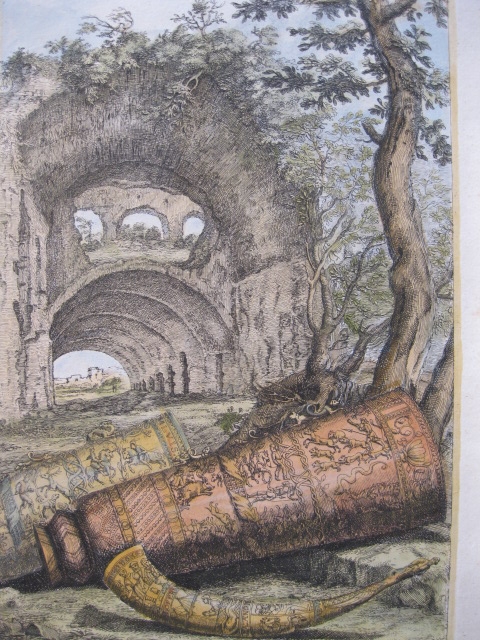 Objetos y ruinas romanas, 1679. Sandrart