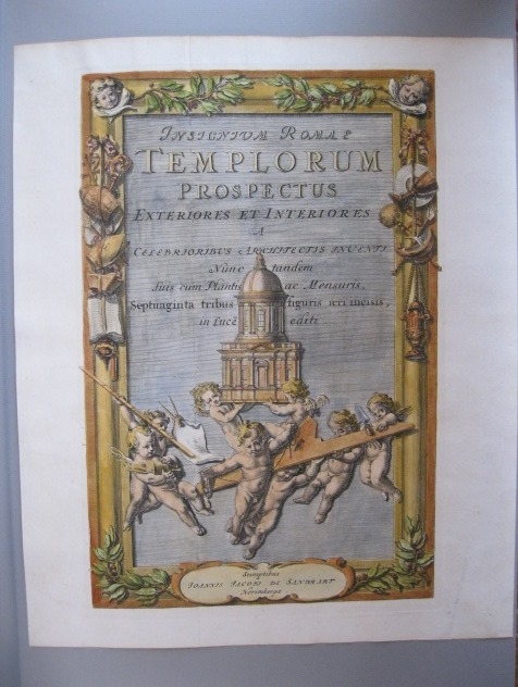 Frontispicio de la obra Insignium Romae Templorum prospectus..., 1679. Sandrart