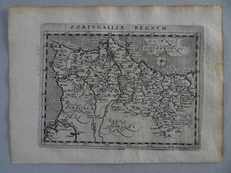 Mapa de Portugal, 1597. Ptolomeo/Magini/Keschedt