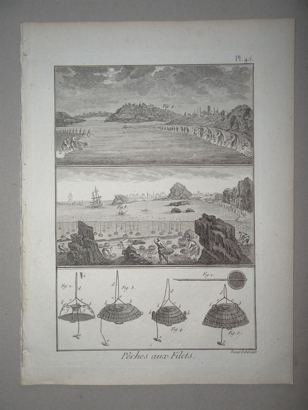 Pesca de mar. Redes de pesca IX, 1793. Panckoucke/Bernard